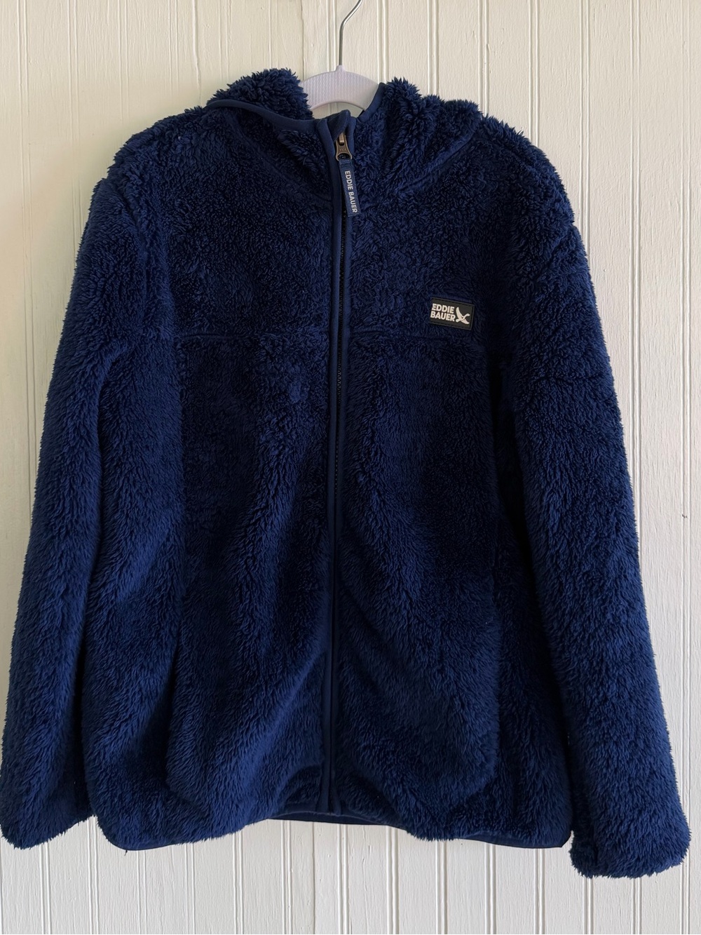 Eddie Bauer Kids  Cozy Navy Blue Sherpa Zip-Up Jacket